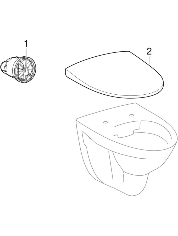 Väggmonterade WC (Ifö/IDO/Porsgrund Glow 65, Vinta)
