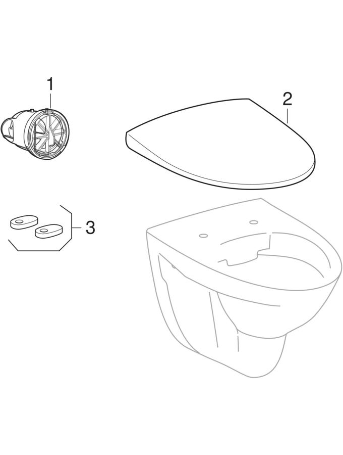 Seinä-WC:t (Ifö/IDO/Porsgrund Glow 65, Vinta)