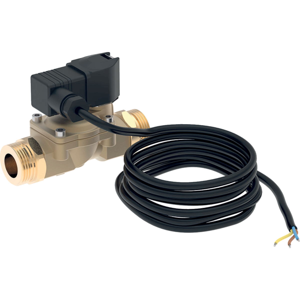 Produktbild von 6V Induktions-Magnetventil-Set – Kupfer, 90° & Gerade, Für Urinal & Wasserhahn (4 Varianten)