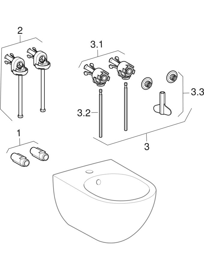 Geberit Acanto Shrouded Wall-hung Bidet