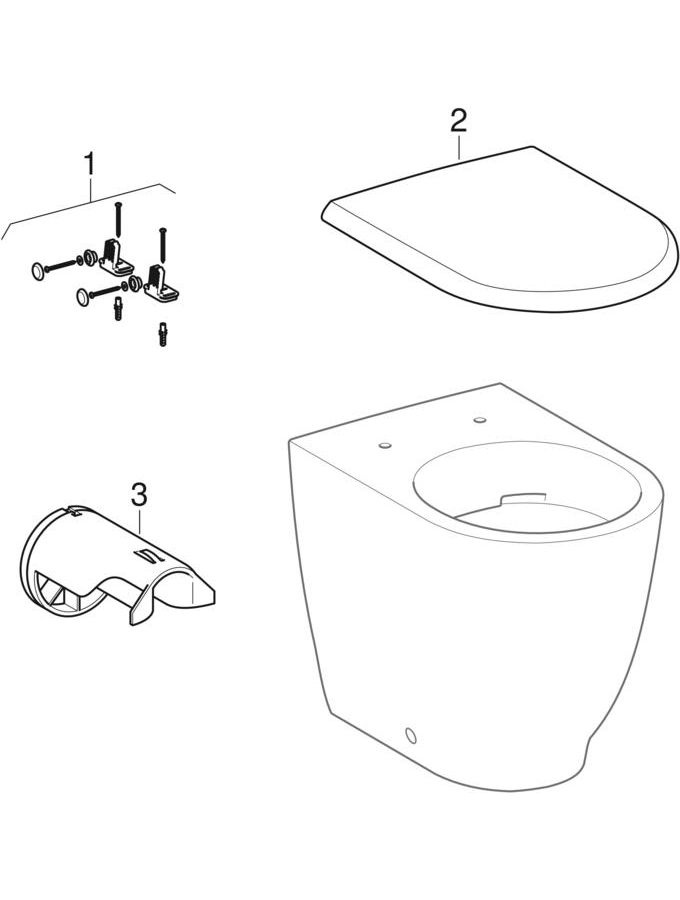 Floor-standing WCs, Rimfree (Geberit Acanto)
