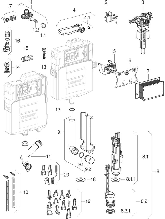 Sigma 12 cm zemapmetuma skalojamās tvertnes, PEX pieslēgumam (UP320)