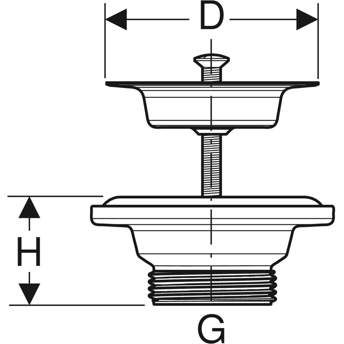 Geberit Siphon de lavabo avec tube immergé, sortie horizontale d32 151034