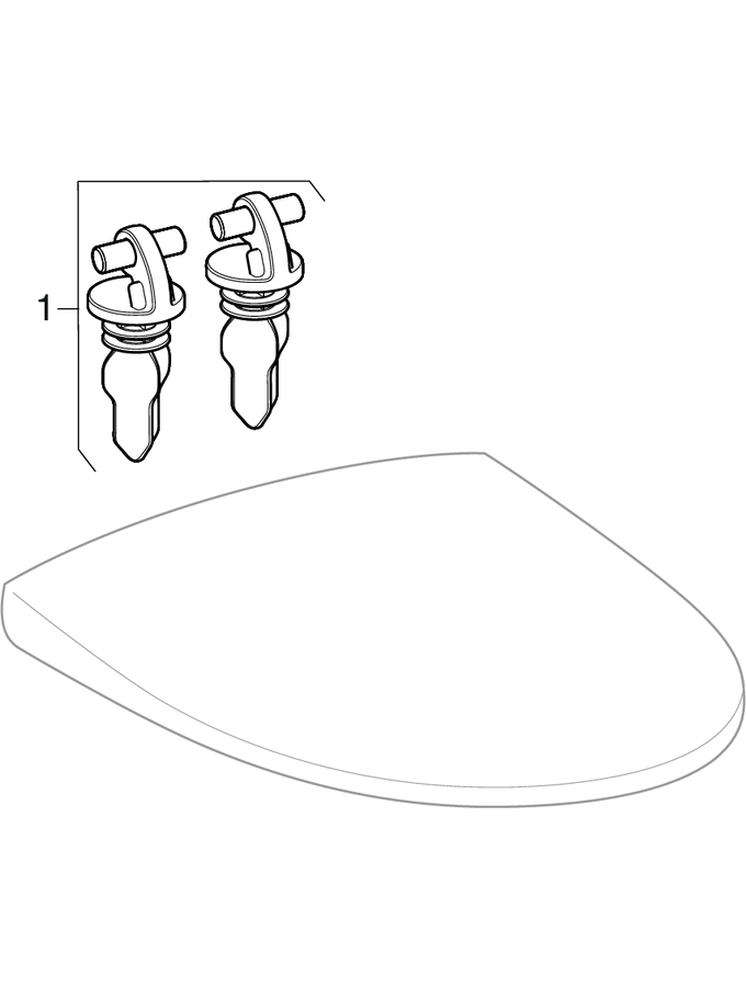 WC-istuinkannet, pehmeät, PlugFix (Ifö/IDO Glow 68, Spira 6265)