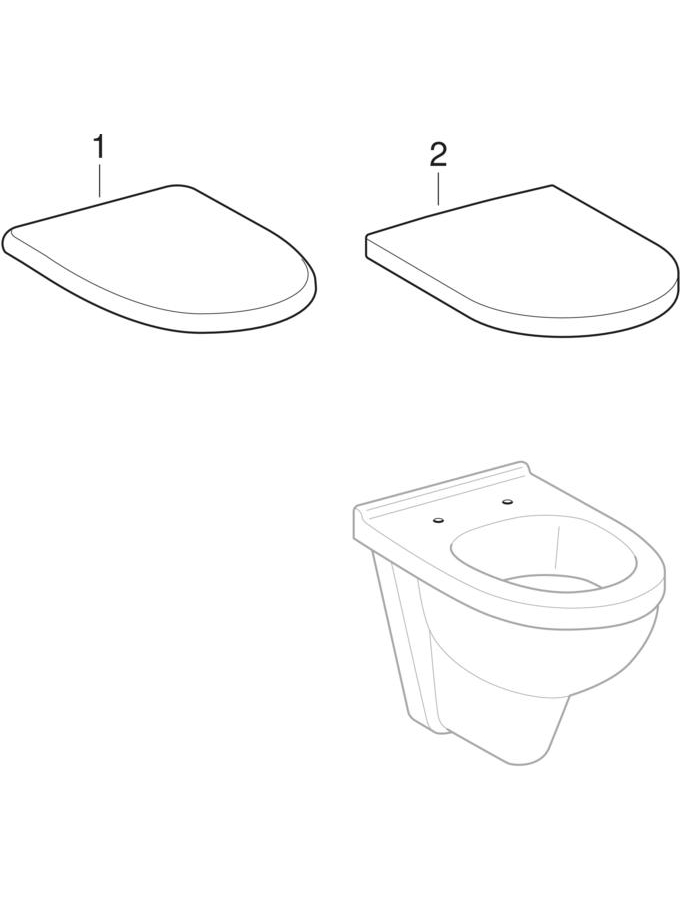 WC suspendus (Geberit Renova Comfort, Plus4, 300, 300 Comfort)