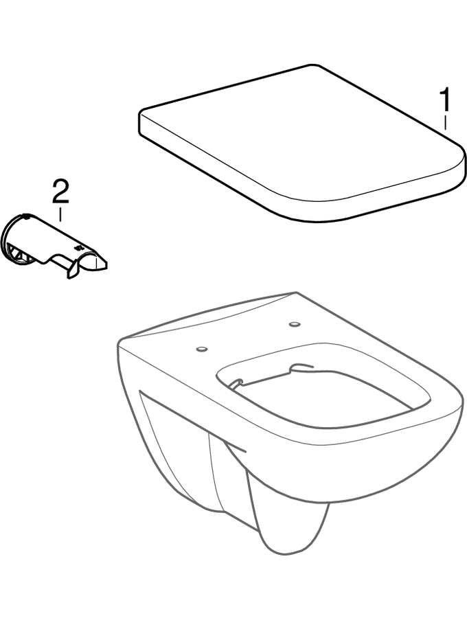 Væghængte toiletter, Rimfree (Geberit Renova Nr. 1 Plan, Renova Plan, Prima Style, 320)