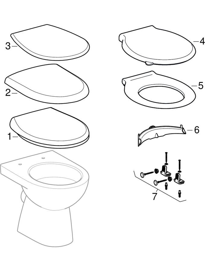 Stand-WCs (Geberit Renova)