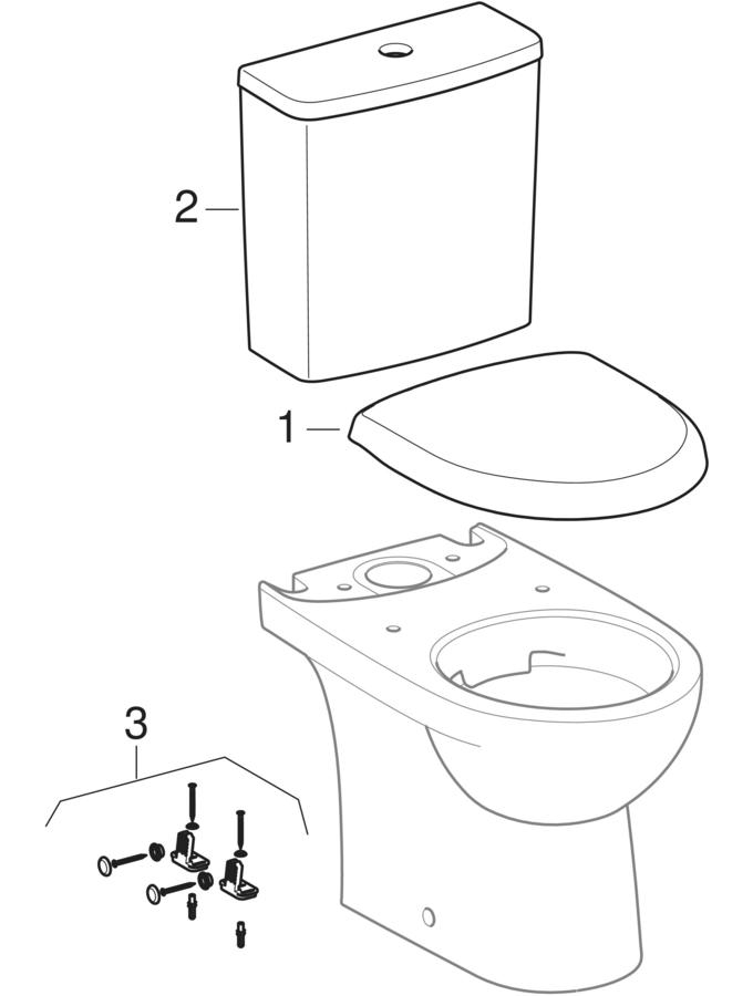 Stojící WC, Rimfree (Geberit Selnova Compact)