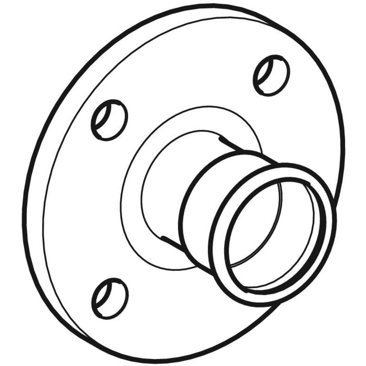 Geberit Mapress C-Stahl Flansch PN 10/16, mit Pressmuffe | Geberit 
