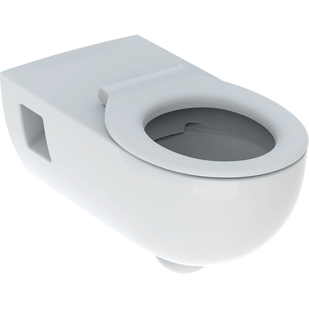 Pack WC suspendu à fond creux Geberit Renova Comfort rallongé, semi-caréné,  adapté PMR, Rimfree, avec lunette d'abattant