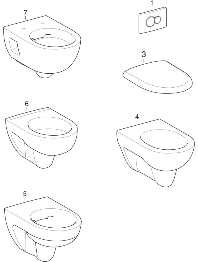 Pack WC avec plaque de déclenchement et élément pour construction sèche (Allia Prima)