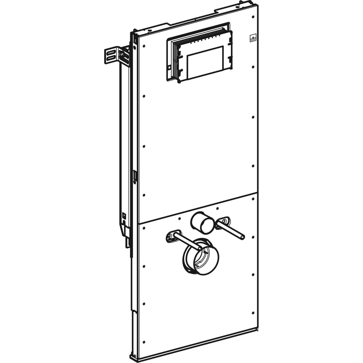 Bâti-support Geberit Duofix pour WC suspendu, 112 cm, avec réservoir à  encastrer Sigma 12 cm, autoportant, modèle étroit