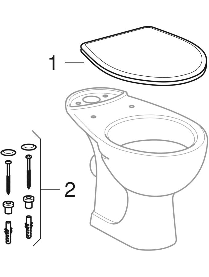 Podne WC školjke (Geberit Colibri)