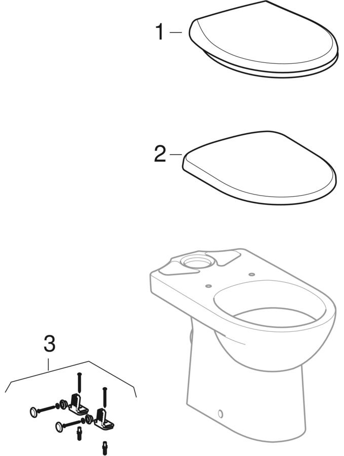 WC au sol Rimfree (Geberit Abalona, E100, Selnova, Selnova Pro)