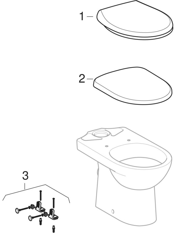 WC au sol Rimfree (Geberit Abalona, E100, Selnova, Selnova Pro)