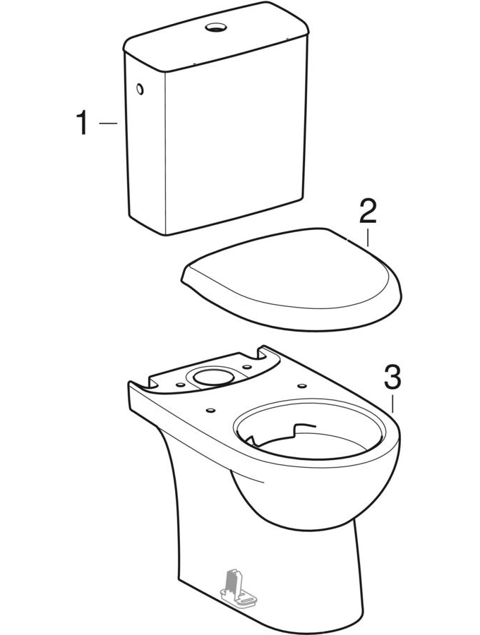 Sets de WC au sol (Geberit Renova Compact)