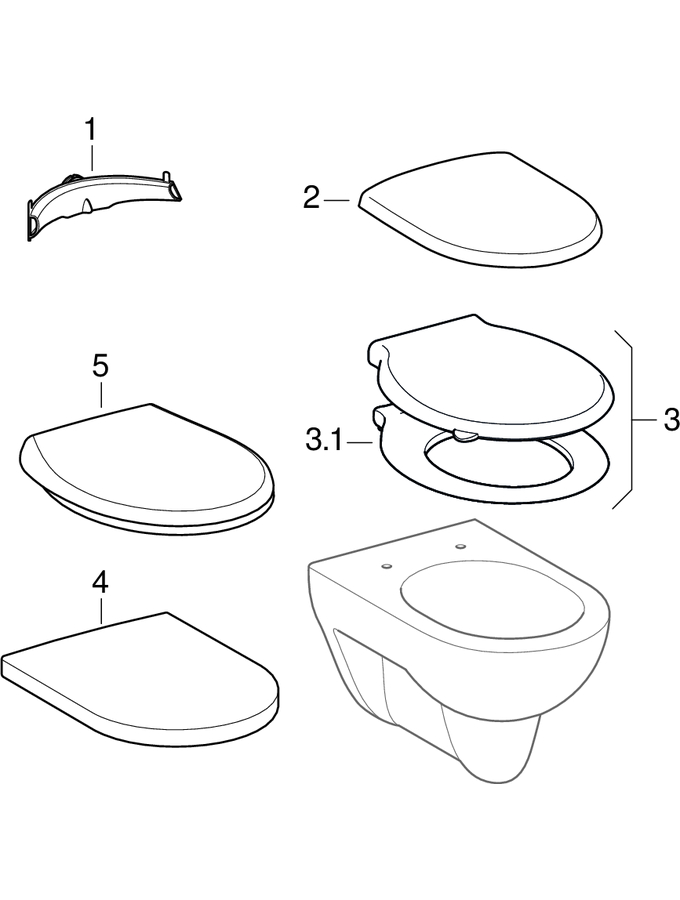Konzolne WC školjke (Geberit Renova, Renova Nr. 1, Prima, 280)