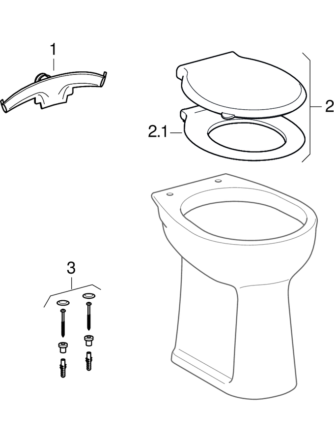 Podne WC školjke(Geberit Vitalis)