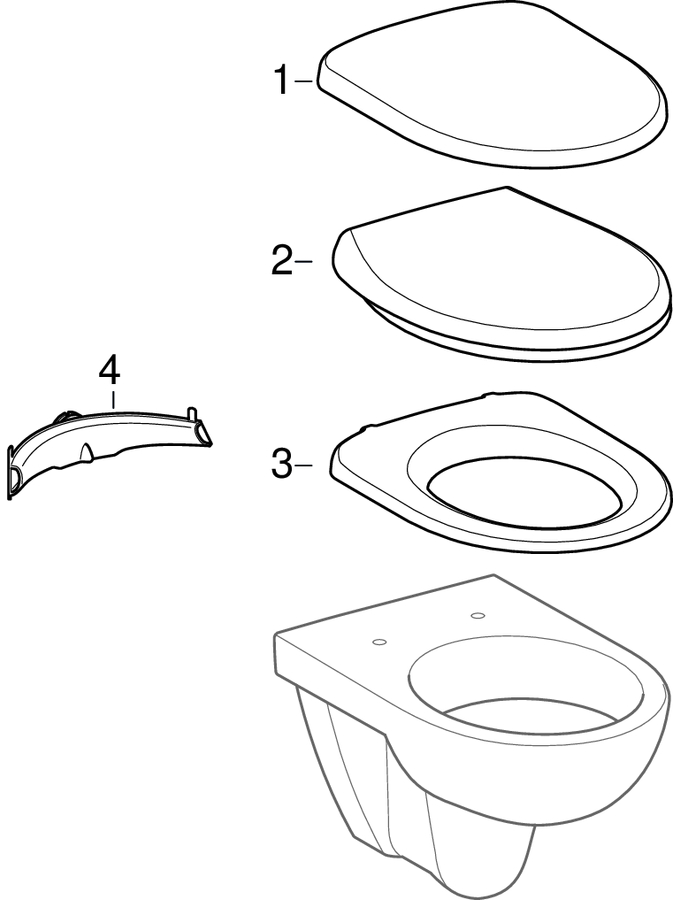 Vase WC suspendate (Geberit Abalona, Selnova, Metropolitan, Selnova Pro)