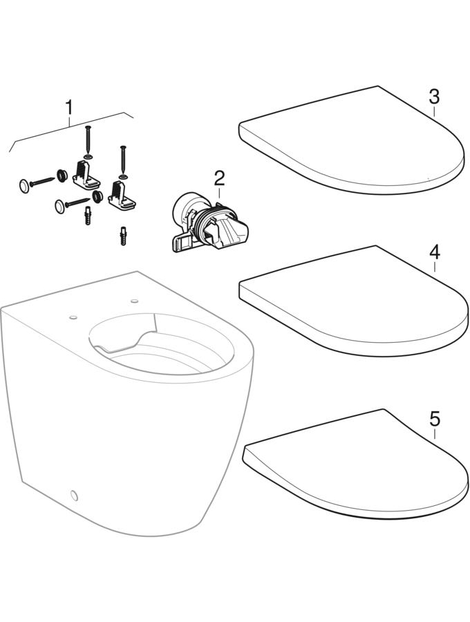 Floor-standing WCs, Rimfree (Geberit iCon)
