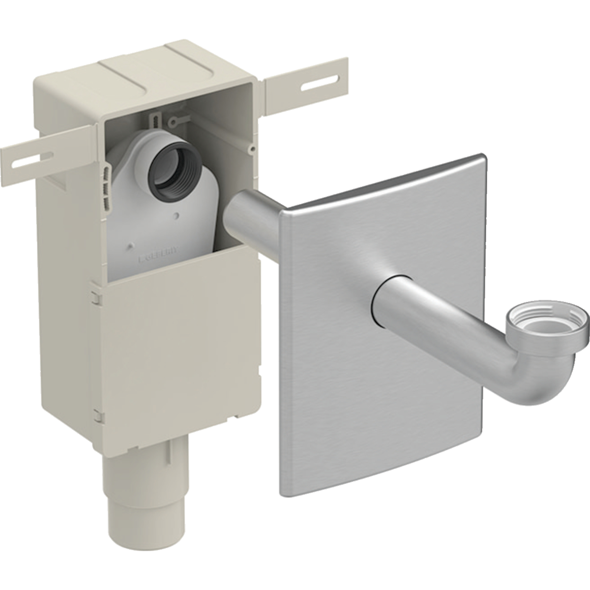 UP-Geruchsverschluss für Waschbecken Abgang horizontal Edelstahl d50-56- STLB-Bau Mustervorlage -