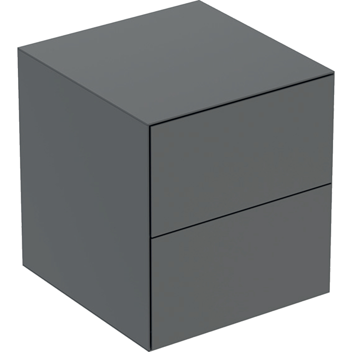 ONE Seitenschrank mit 2 Schubl. 45x49,2x47cm, lava matt- STLB-Bau Mustervorlage -
