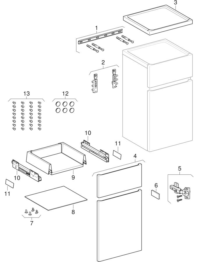 Low cabinets (Geberit Renova Nr. 1 Plan, Renova Plan, Prima Style, 320)
