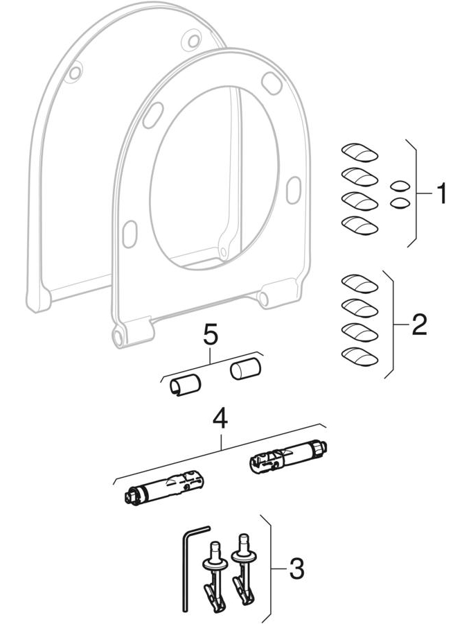 WC seats for WC seat rings, EasyMount (Geberit Acanto, iCon, Bambini)