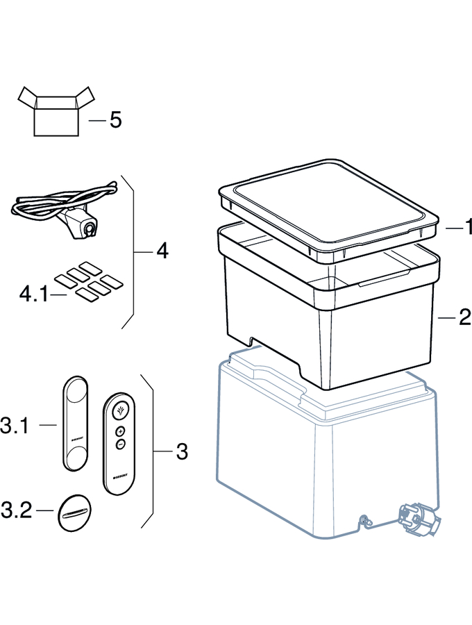 Dispositifs d’appoint Geberit AquaClean Cama pour WC