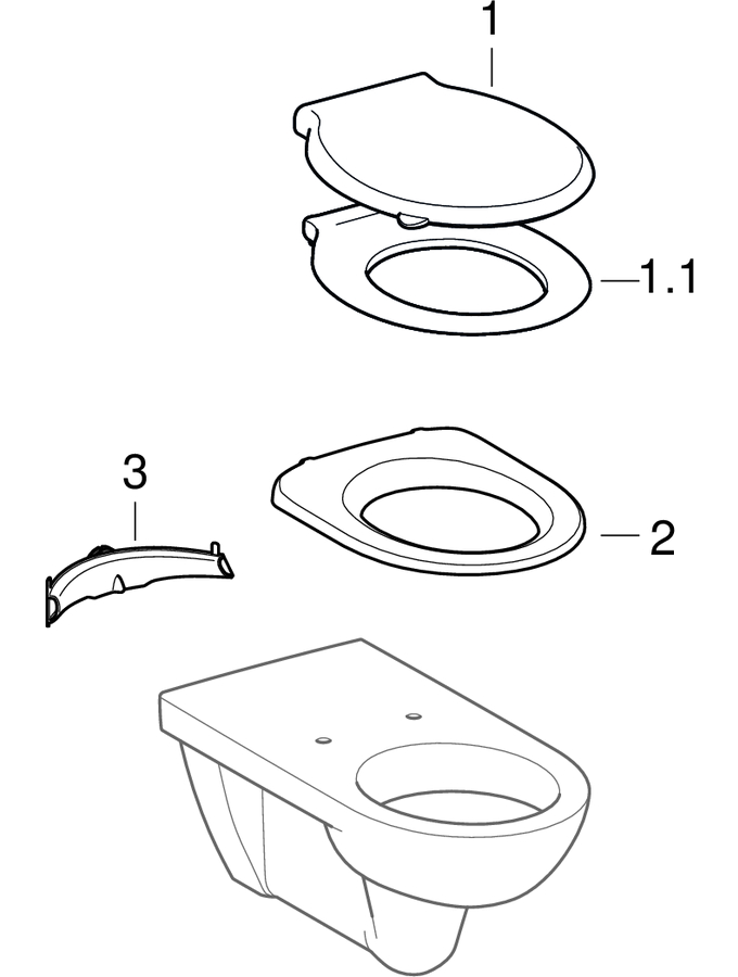 WC suspendus (Geberit Abalona Comfort, B1, Selnova Comfort, Paracelsus 2, Selnova D, 280)