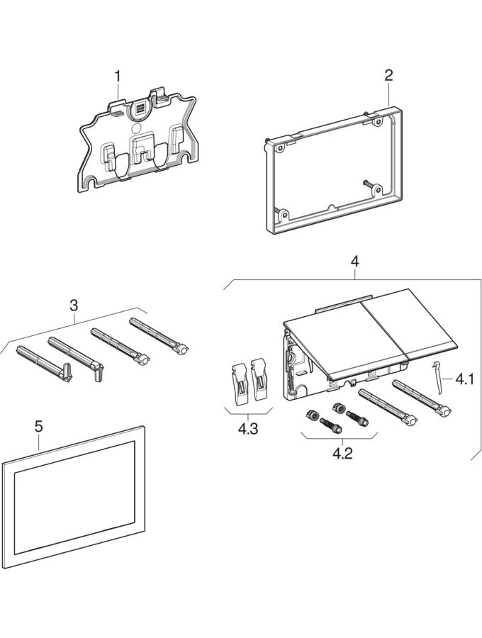 Actuator plates Sigma60 for dual flush