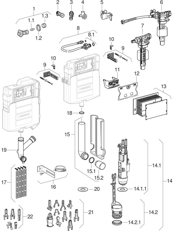 Sigma innbyggingssisterner 12 cm (UP320)