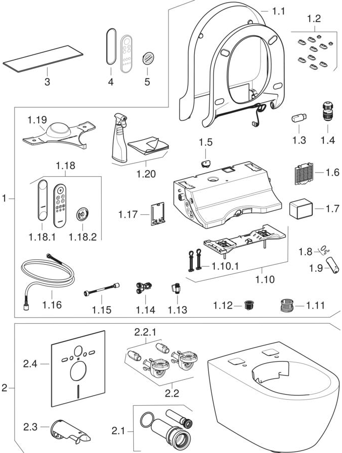 Geberit AquaClean Tuma -pesu-wc-istuimet, seinä-WC