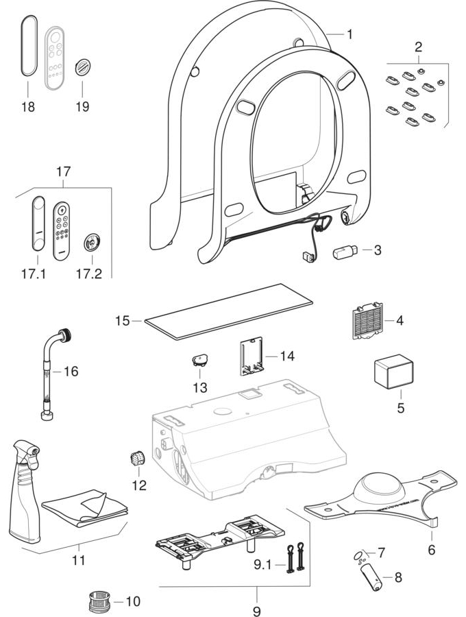 Geberit AquaClean Tuma WC tuš WC sedište