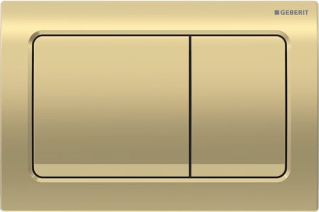 Geberit Alpha30 actuator plate for dual flush: Brass-Coloured