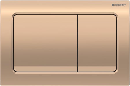 Geberit Alpha30 actuator plate for dual flush: Red Gold