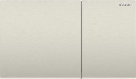 Geberit Sigma70 flush plate, square, dual flush: Button: nickel / brushed, easy-to-clean coated, B=25cm