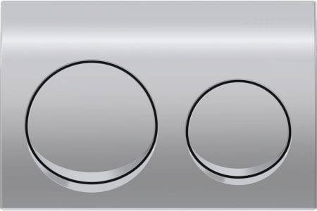 Geberit Alpha20 Actuator plate, for Dual Flush: Bright Chrome-plated