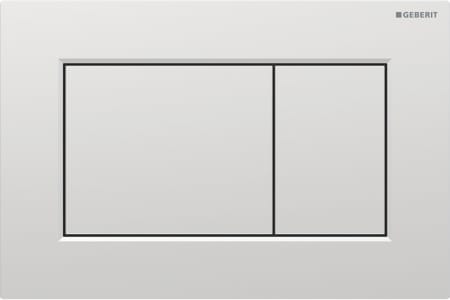 Geberit Sigma01 flush plate, square, dual flush: Plate, Button: chrome / matt, easy-to-clean coated