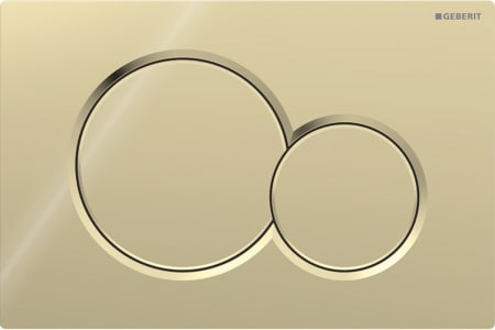 Geberit Sigma01 flush plate, round, dual flush: galvanized special brass
