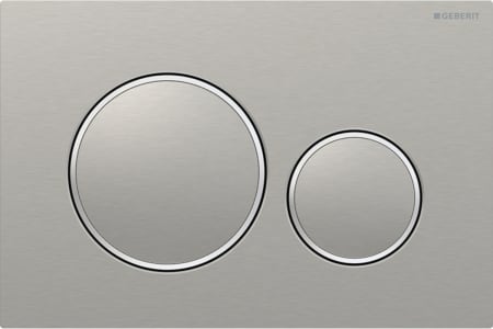 Geberit Sigma20 actuator plate for dual flush, round: PVD brushed nickel, etc/coa