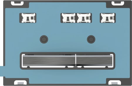 Geberit Sigma50 Betätigungsplatte für 2-Mengen-Spülung, eckig, Metallfarbe schwarzchrom: Grundplatte und Tasten: schwarzchrom, Deckplatte: kundenspezifisch