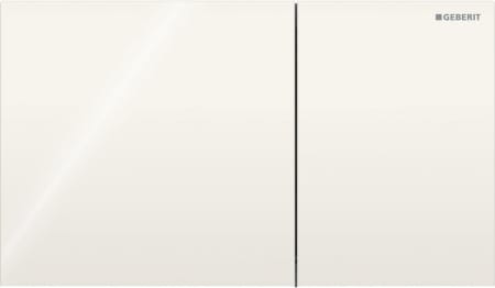 Geberit Sigma70 flush plate, square, dual flush: Button: sand grey / glossy glass, B=25cm