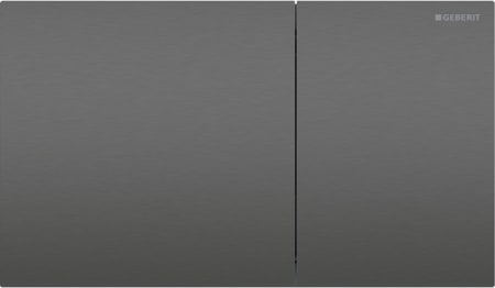 Geberit Sigma70 flush plate, square, dual flush: Button: black chrome / brushed, easy-to-clean coated, B=25cm