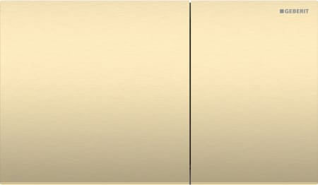 Geberit Sigma70 flush plate, square, dual flush: Button: brass-coloured / brushed, easy-to-clean coated, B=25cm