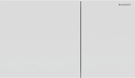 Geberit Sigma70 flush plate, square, dual flush: Button: white matt / easy-to-clean coated, B=25cm