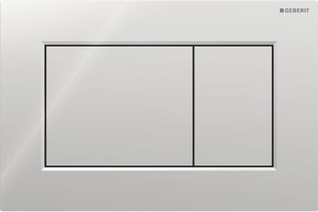 Geberit Sigma01 flush plate, square, dual flush: Plate, Button: chrome / glossy
