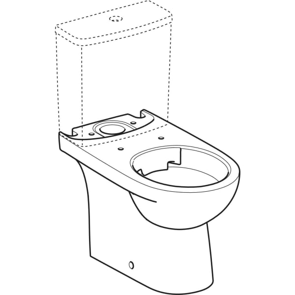 Geberit Selnova Floor Standing WC For Close Coupled Exposed Cistern Washdown Multidirectional