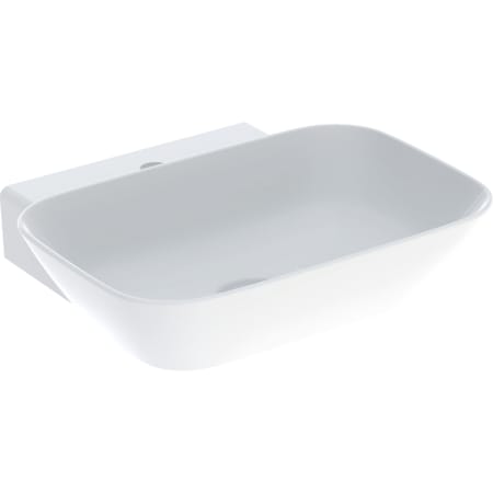 Geberit ONE lay-on washbasin, bowl shape, vertical outlet