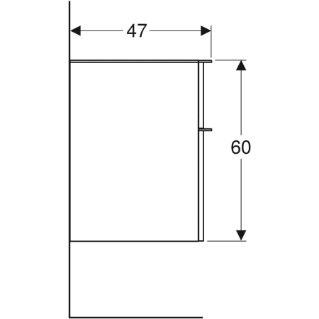 Geberit Smyle Square low cabinet with two drawers - Side cabinets,Low cabinets